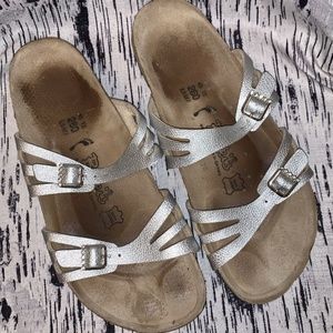 BIRKENSTOCK MOOREA Sandals Silver Double Strap 40